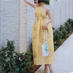 ZARA yellow gold dress